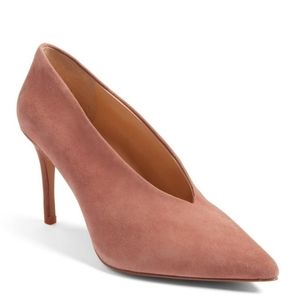 Vince Camuto Ankia pink suede heels